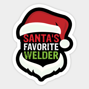 Santa's favorite welder cool Christmas welding Sticker